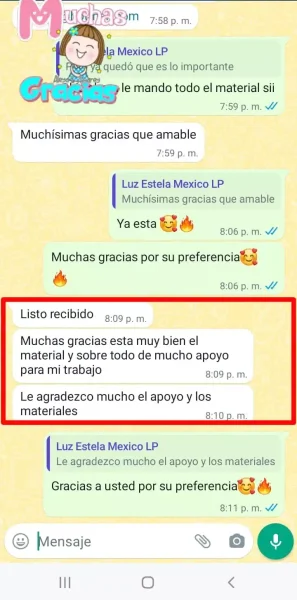 Testimonio de WhatsApp 5