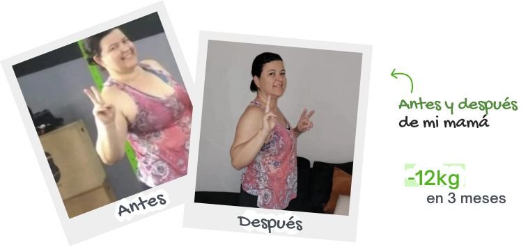 Antes y después de la madre de Marina