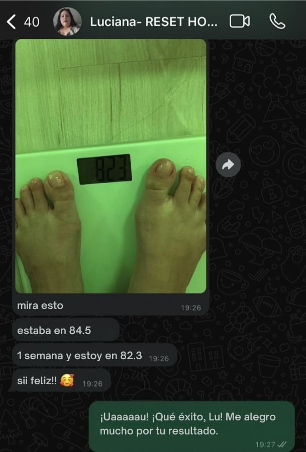 Testimonio: pérdida de peso en la primera semana