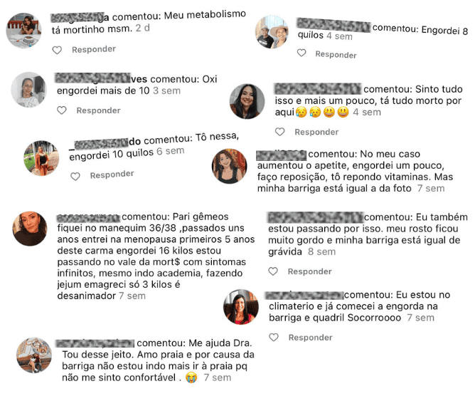 Comentarios de mujeres sobre metabolismo muerto