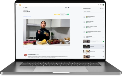 Vista por dentro de la plataforma del curso